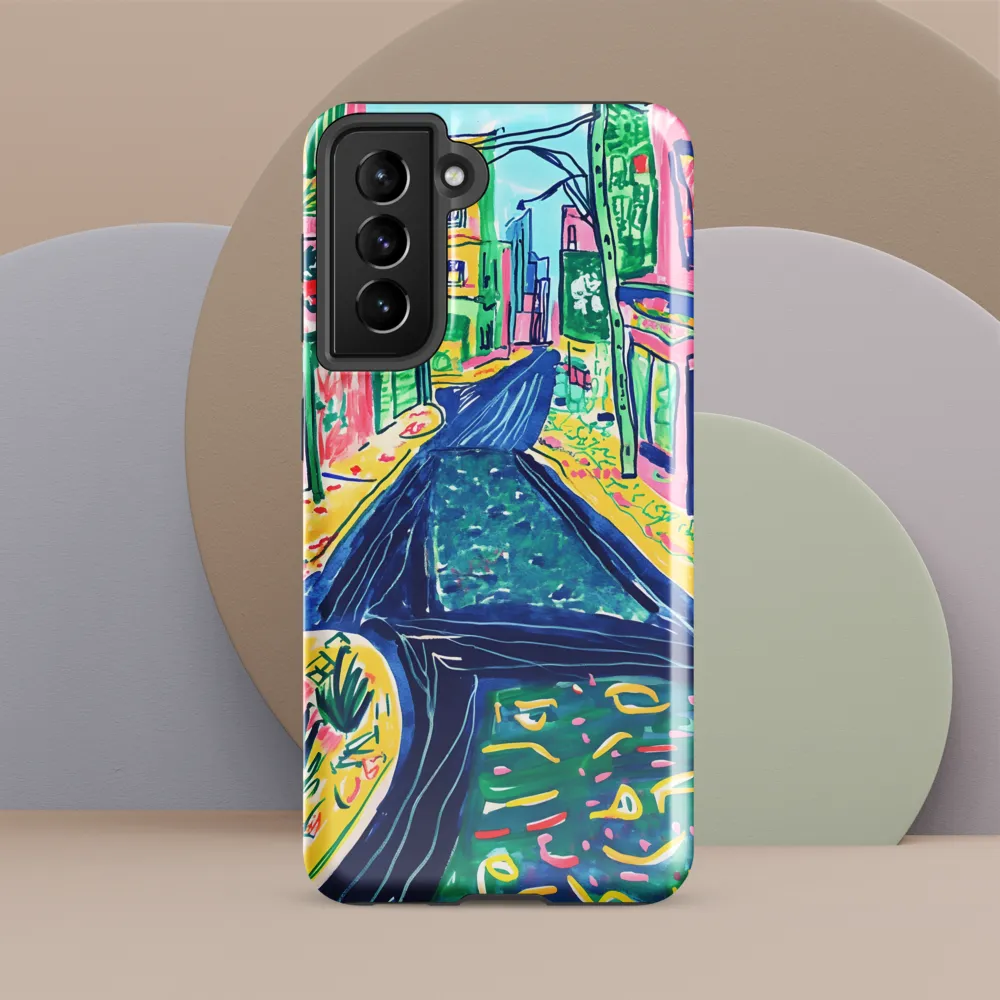 Dreamy Street in Vibrant Hues