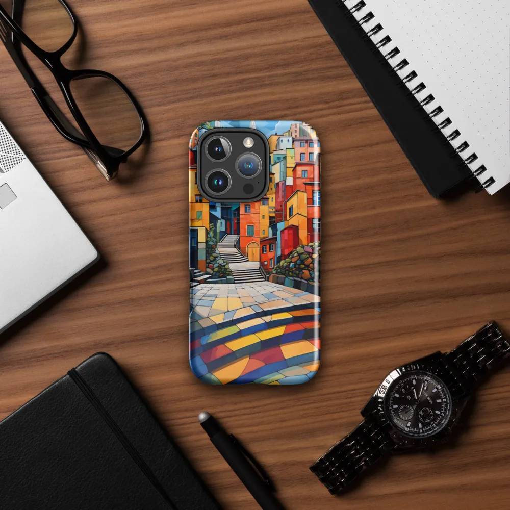 Vibrant Village: A Cubist Journey