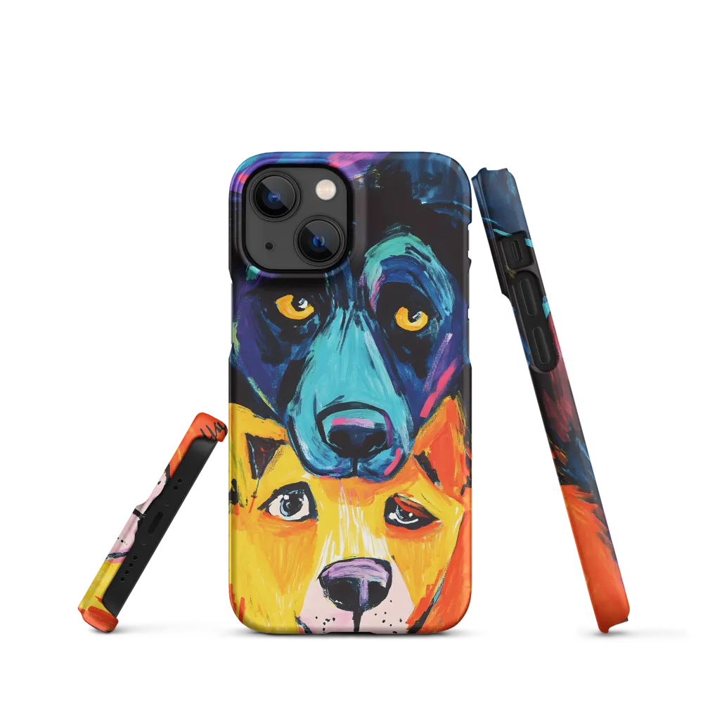 Vibrant Companions: An Expression of Canine Spirit | Phone Case |  13 Mini | Snap Case | Matte
