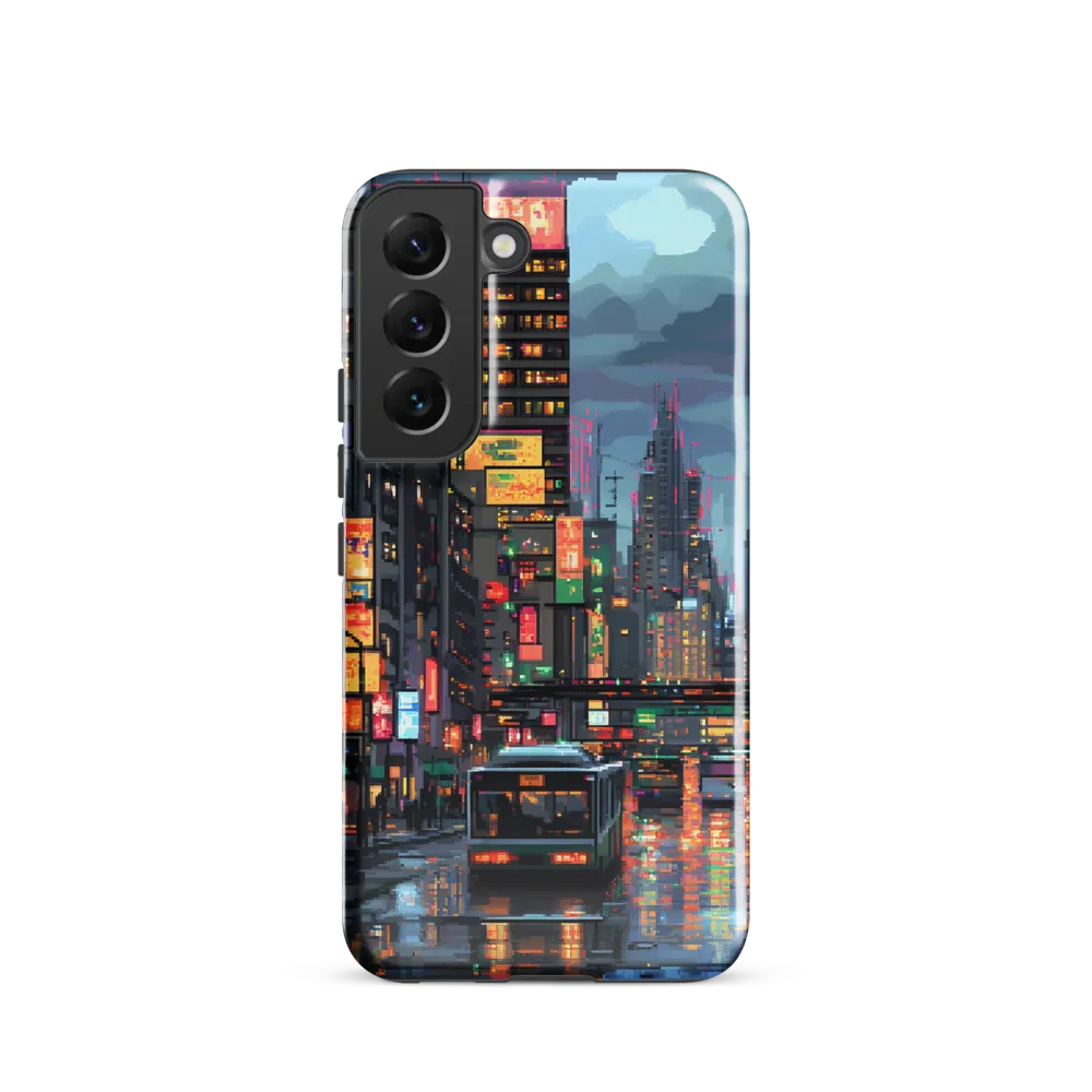 Neon Dreams: A Pixelated Urban Night