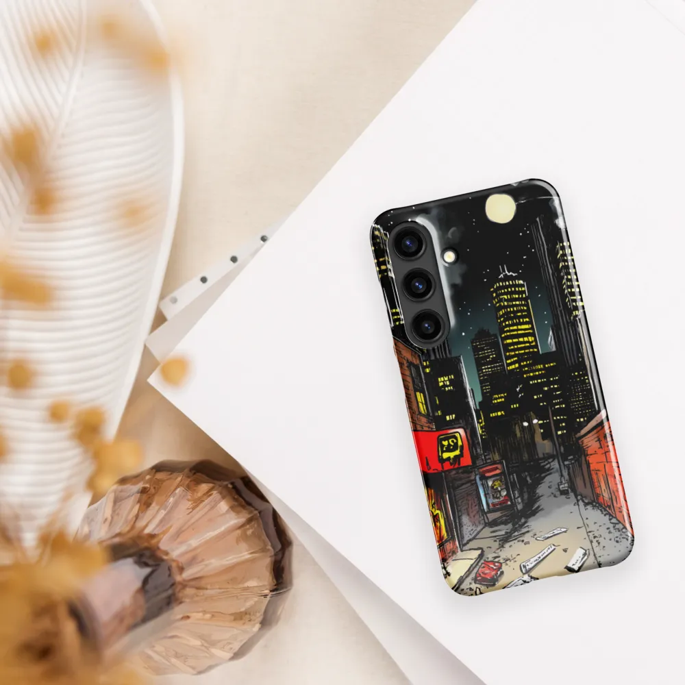 Nocturnal Cityscape: The Hidden Alley | Phone Case |  S24 | Snap Case | Glossy