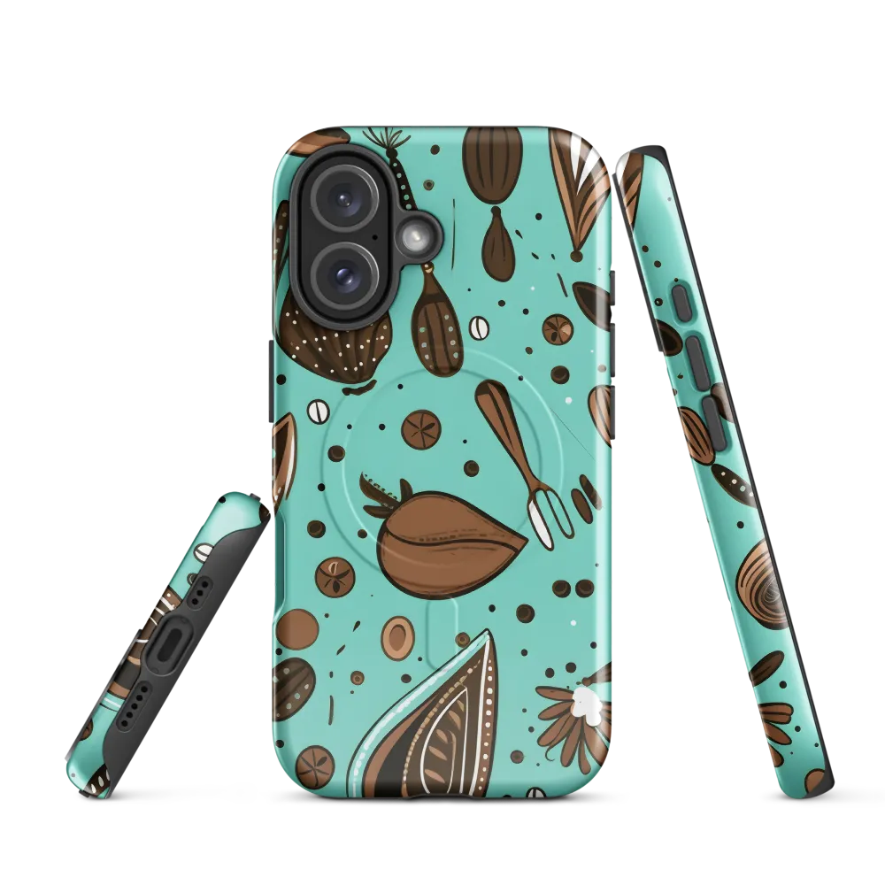 Whimsical Culinary Print | Phone Case |  16 | MagSafe® Tough Case | Glossy