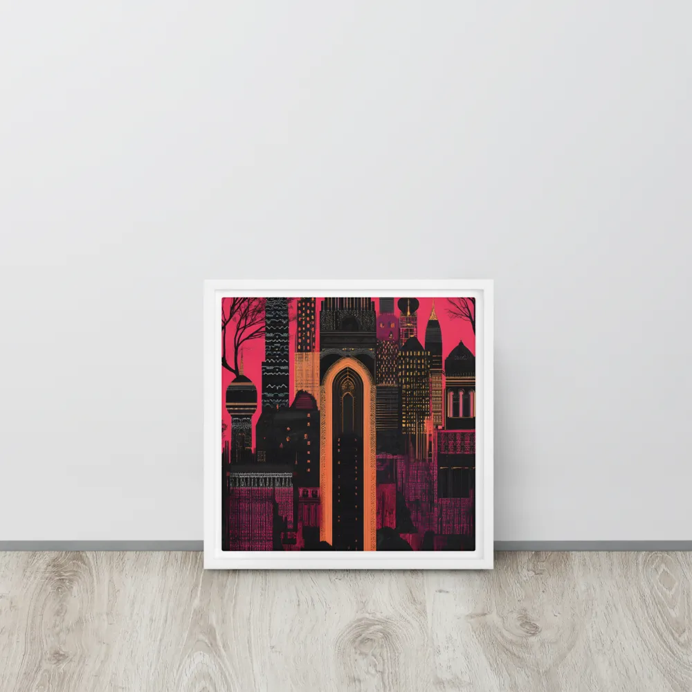 Urban Reverie | Canvas with White Frame | 12″×12″