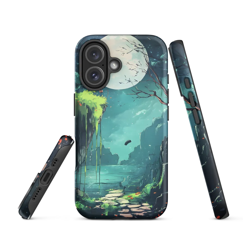 Moonlit Serenity: A Fantastical Landscape | Phone Case