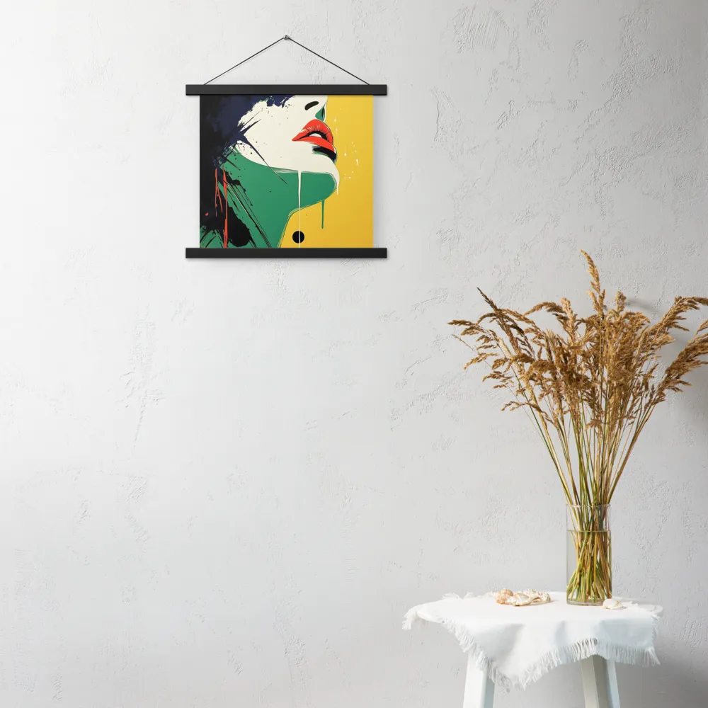 Bold Reflections: A Pop Art Portrait | Poster With Black Wood Hanger | 14″×14″