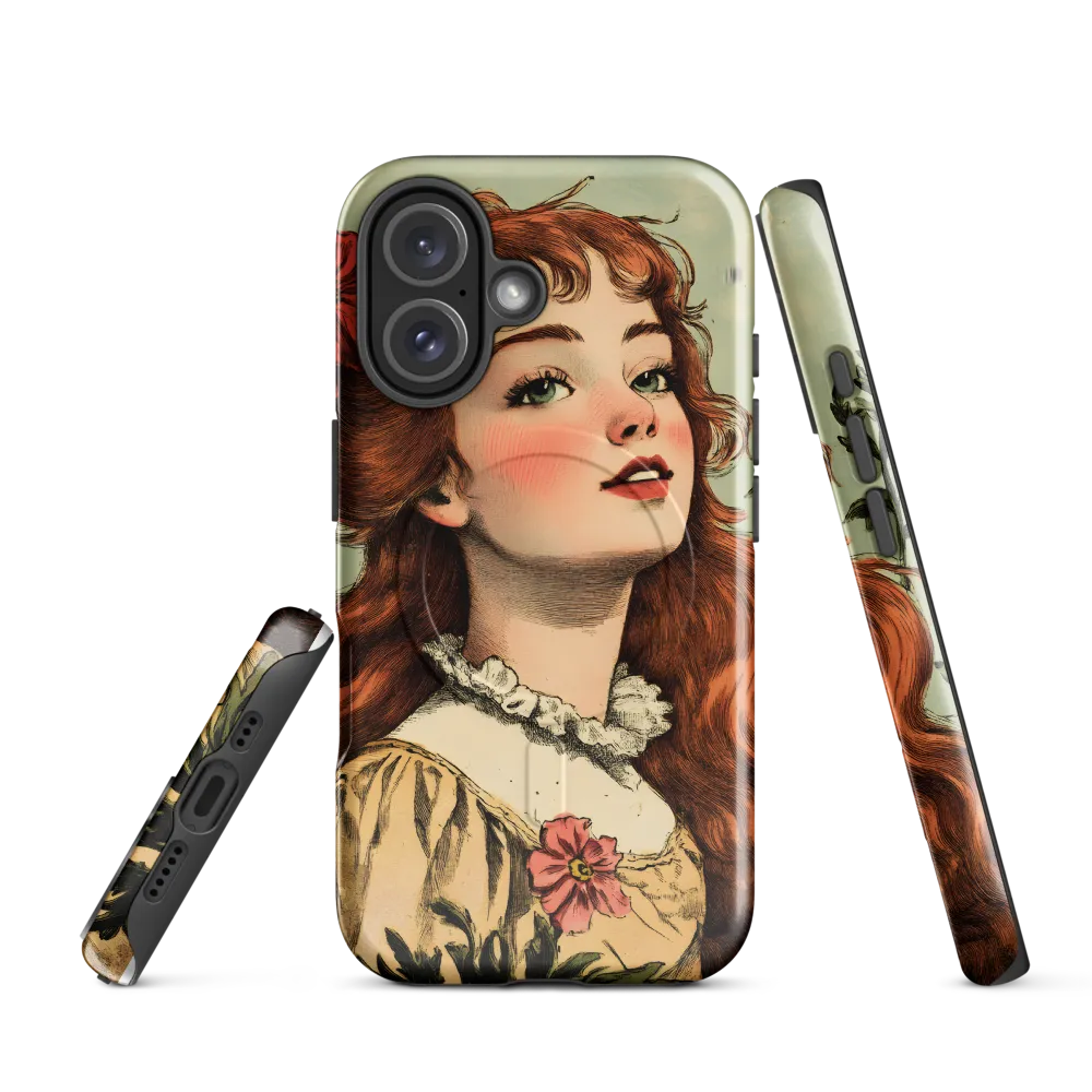 Whimsical Portrait of a Flower-Adorned Girl