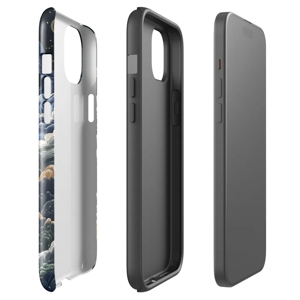 Celestial Harmony: Peaks and Planets | Phone Case |  15 Plus | Tough Case | Glossy