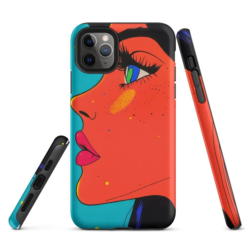 Vibrant Feminine Profile in Pop Art