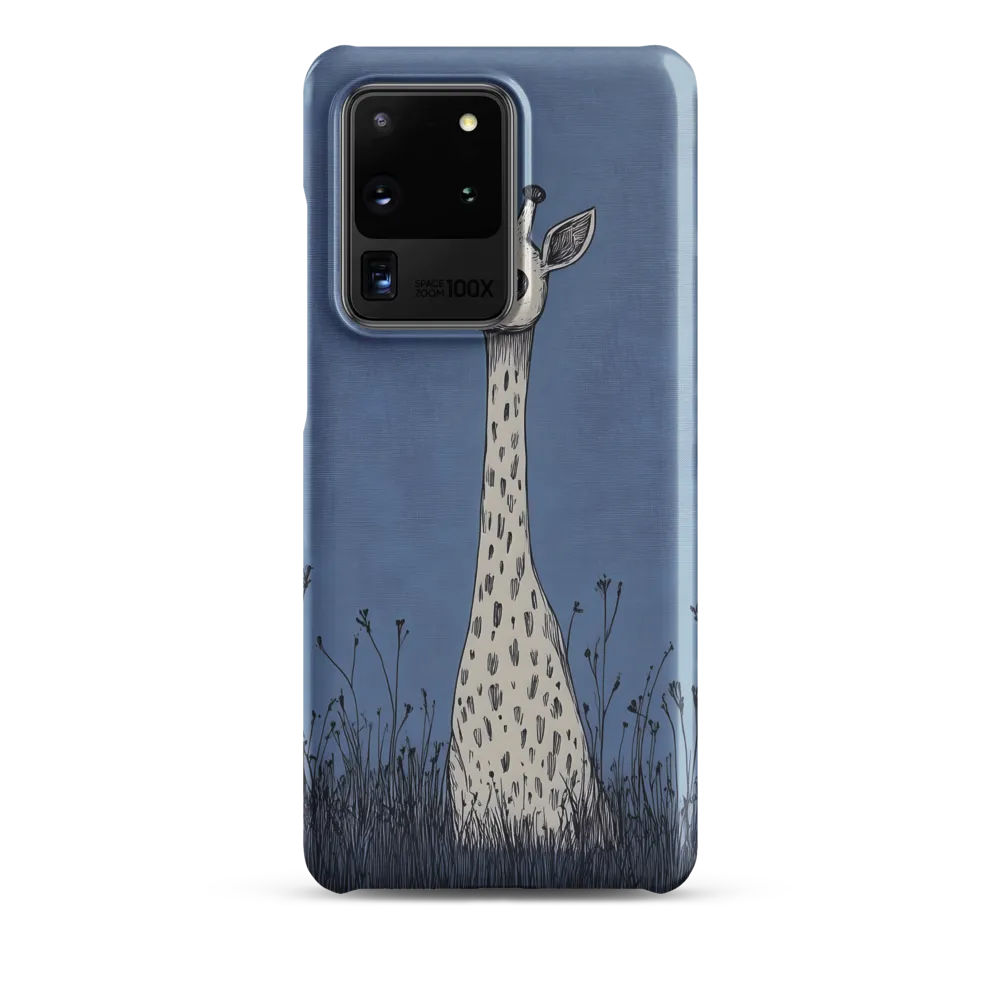 Whimsical Giraffe in Blue