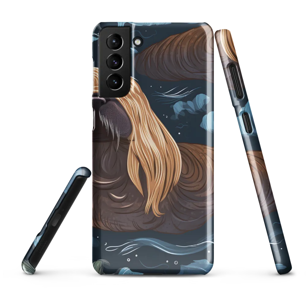 Whimsical Walruses in Deep Blue