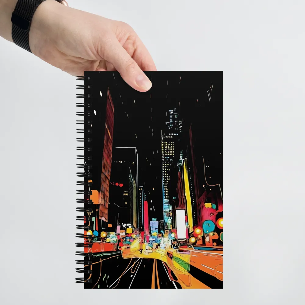 Neon Pulse of the City | Spiral Notebook