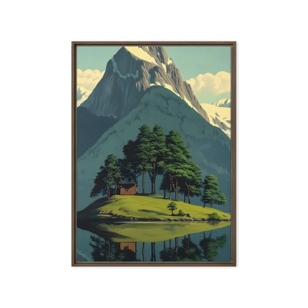 Whispers of Tranquility | Canvas with Brown Frame | 20″×28″