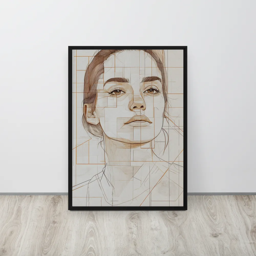 Geometric Serenity: A Minimalist Portrait