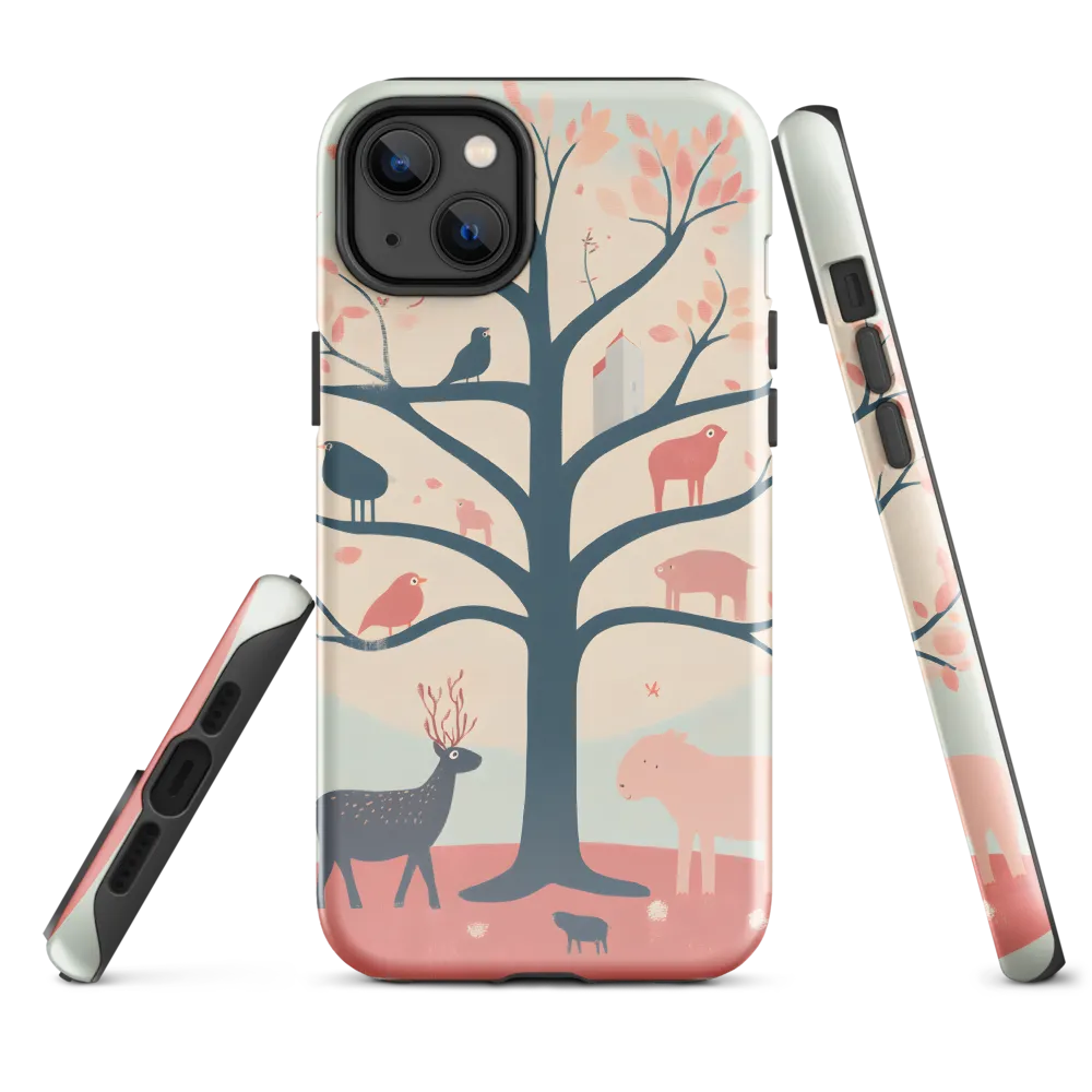Whimsical Tree with Playful Creatures