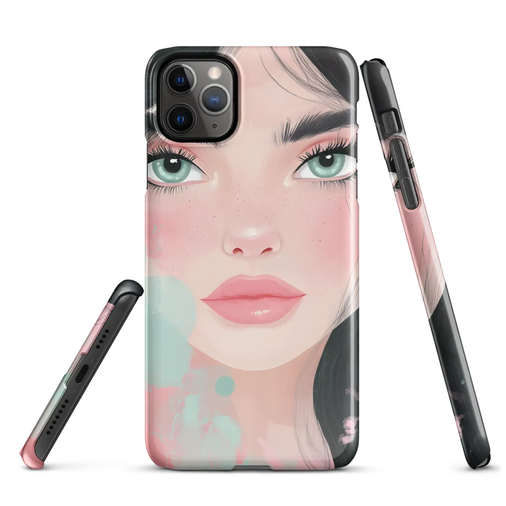 Dreamy Serenity: Portrait of a Young Woman | Phone Case |  11 Pro Max | Snap Case | Glossy