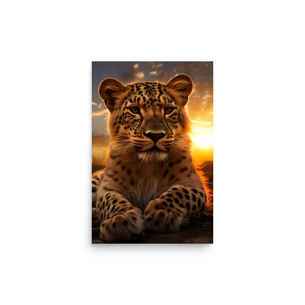 Regal Presence: The Leopard at Sunset