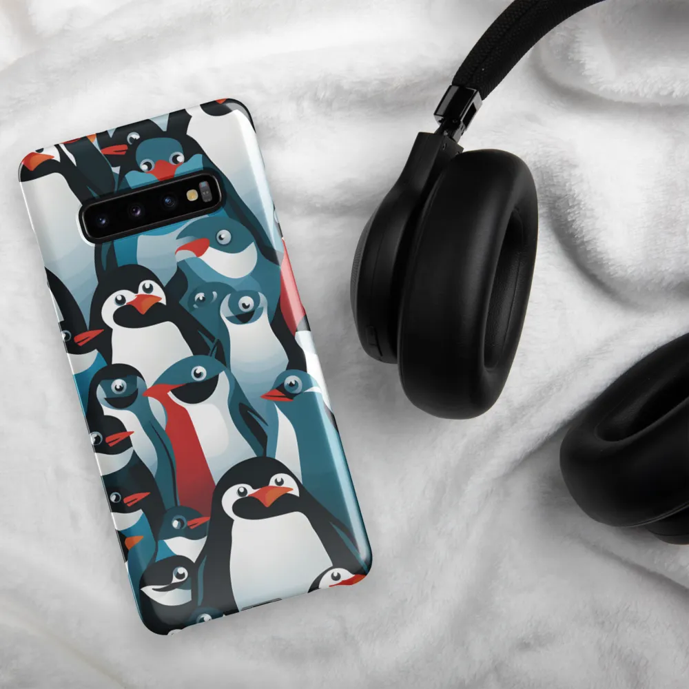 Penguin Parade | Phone Case |  S10 Plus | Snap Case | Glossy