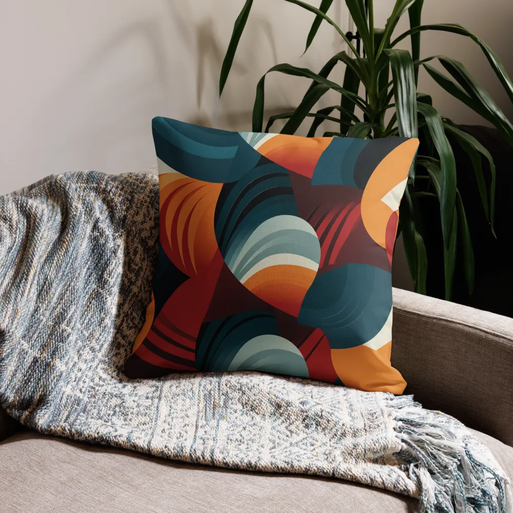 Dynamic Abstractions: A Dance of Forms and Colors | Pillow & Pillow Case | Multiple Sizes