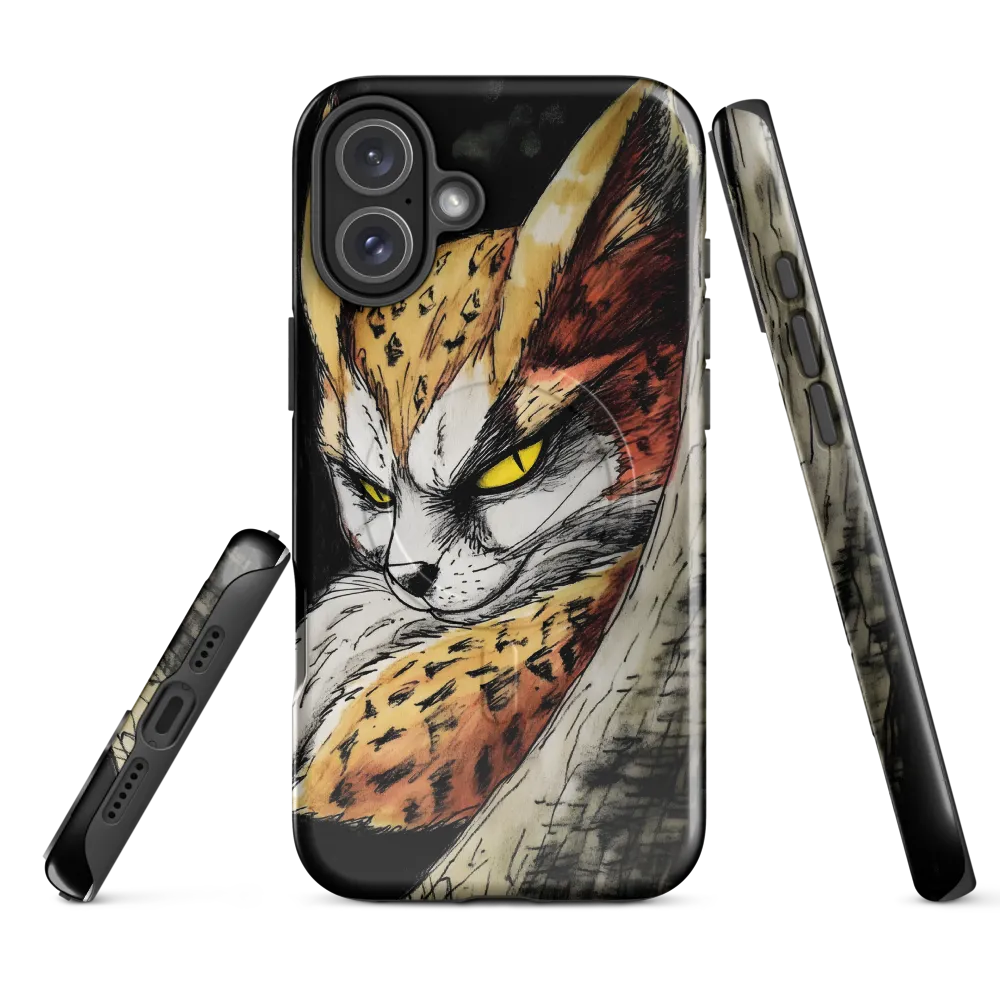 Fierce Gaze of the Wild Cat