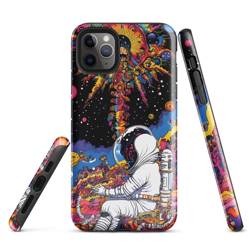 Cosmic Wonder: An Astronaut's Journey Through Color | Phone Case |  11 Pro Max | Tough Case | Glossy