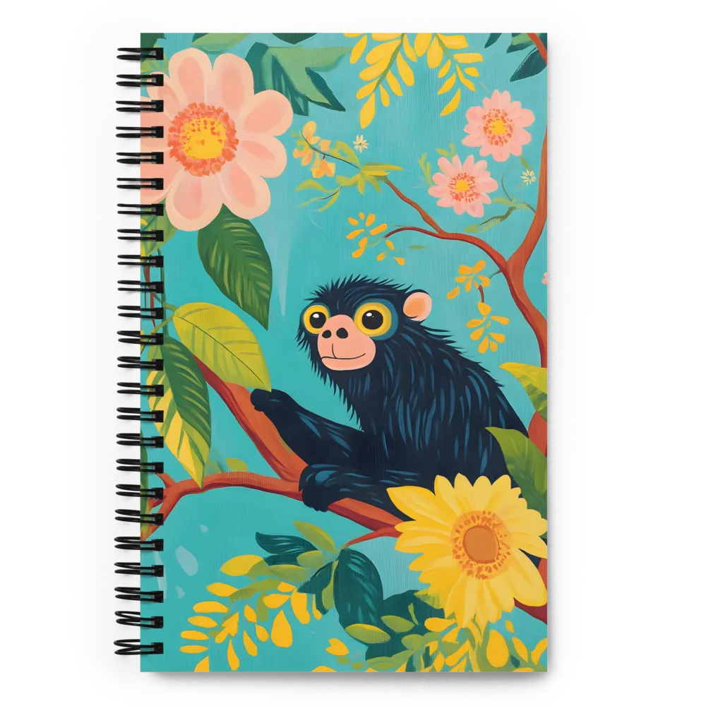 Joyful Encounter in a Floral Paradise | Spiral Notebook