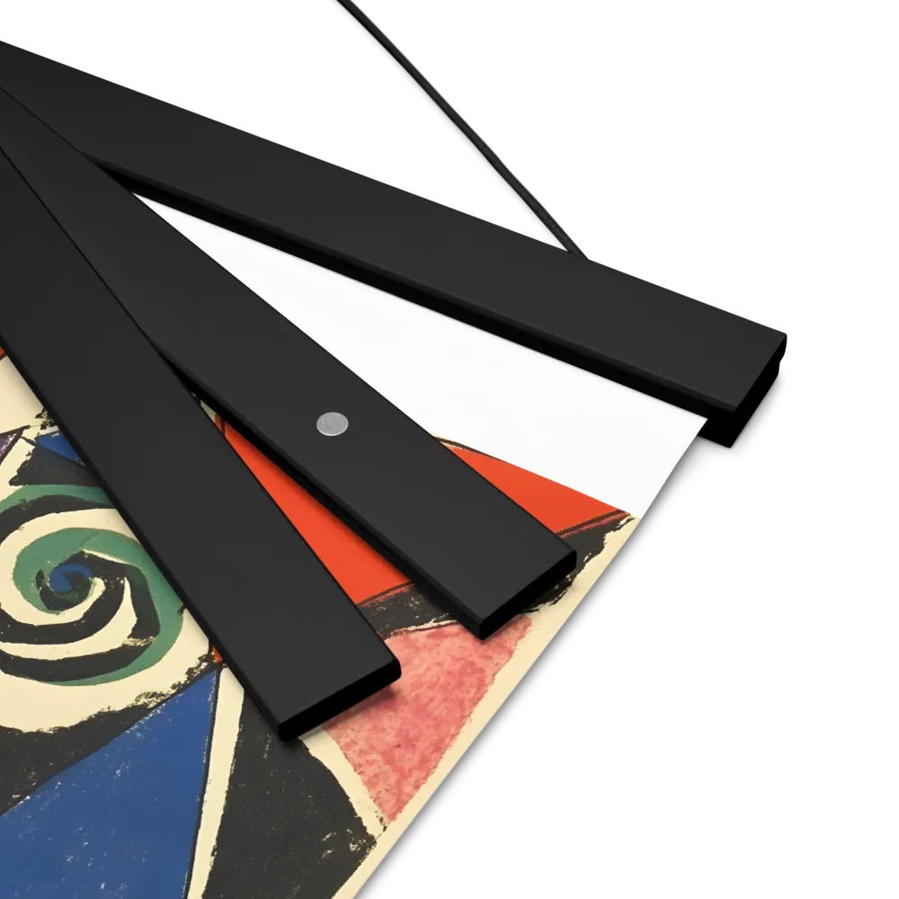Dynamic Geometric Abstraction | Poster With Black Wood Hanger | 8″×10″