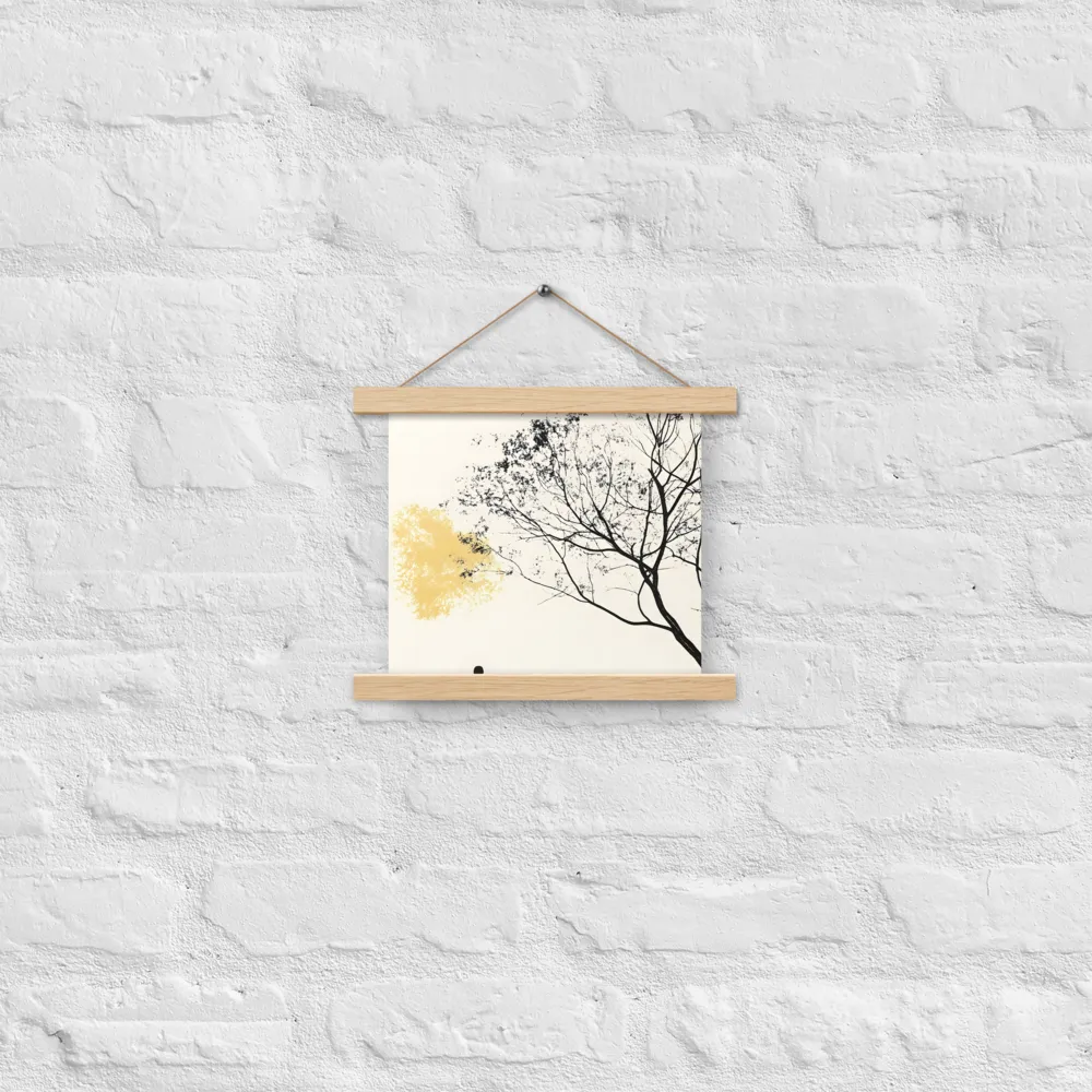 Whispers of Solitude | Poster With Oak Wood Hanger | 10″×10″