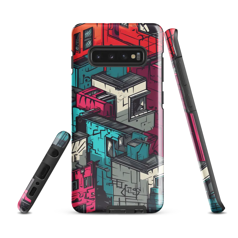 Urban Mosaic: A Vibrant Encounter | Phone Case |  S10 Plus | Tough Case | Glossy