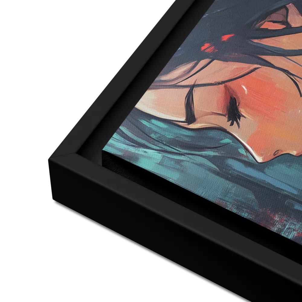 Whispers of Melancholy | Canvas with Black Frame | 12″×16″
