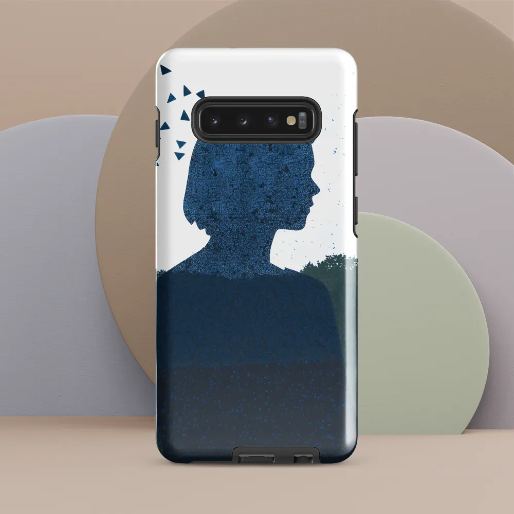 Blue Contemplation | Phone Case |  S10 Plus | Tough Case | Glossy