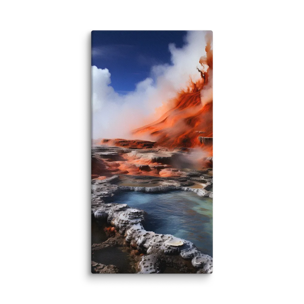 Nature's Fury: The Volcano's Expression | Canvas | 10″×20″