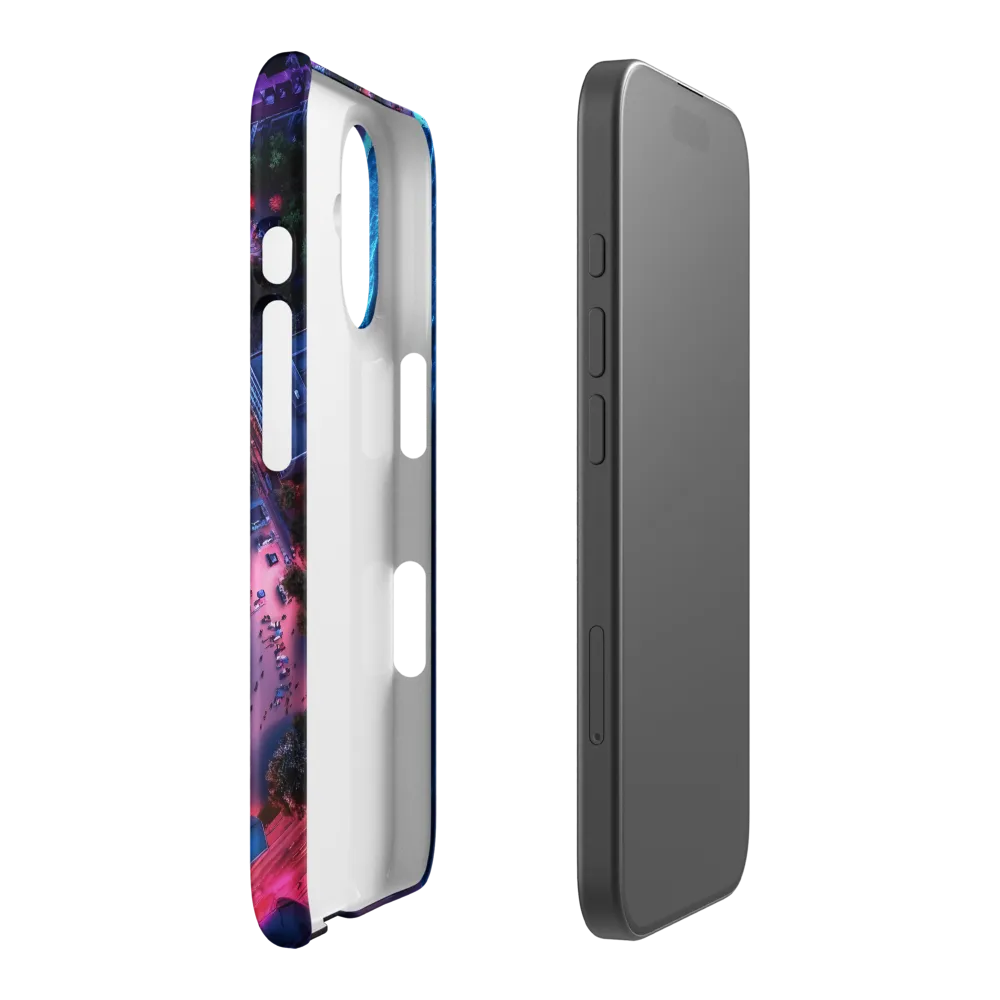 Twilight Reflections: A Serene Beach Aerial | Phone Case |  16 | Snap Case | Matte