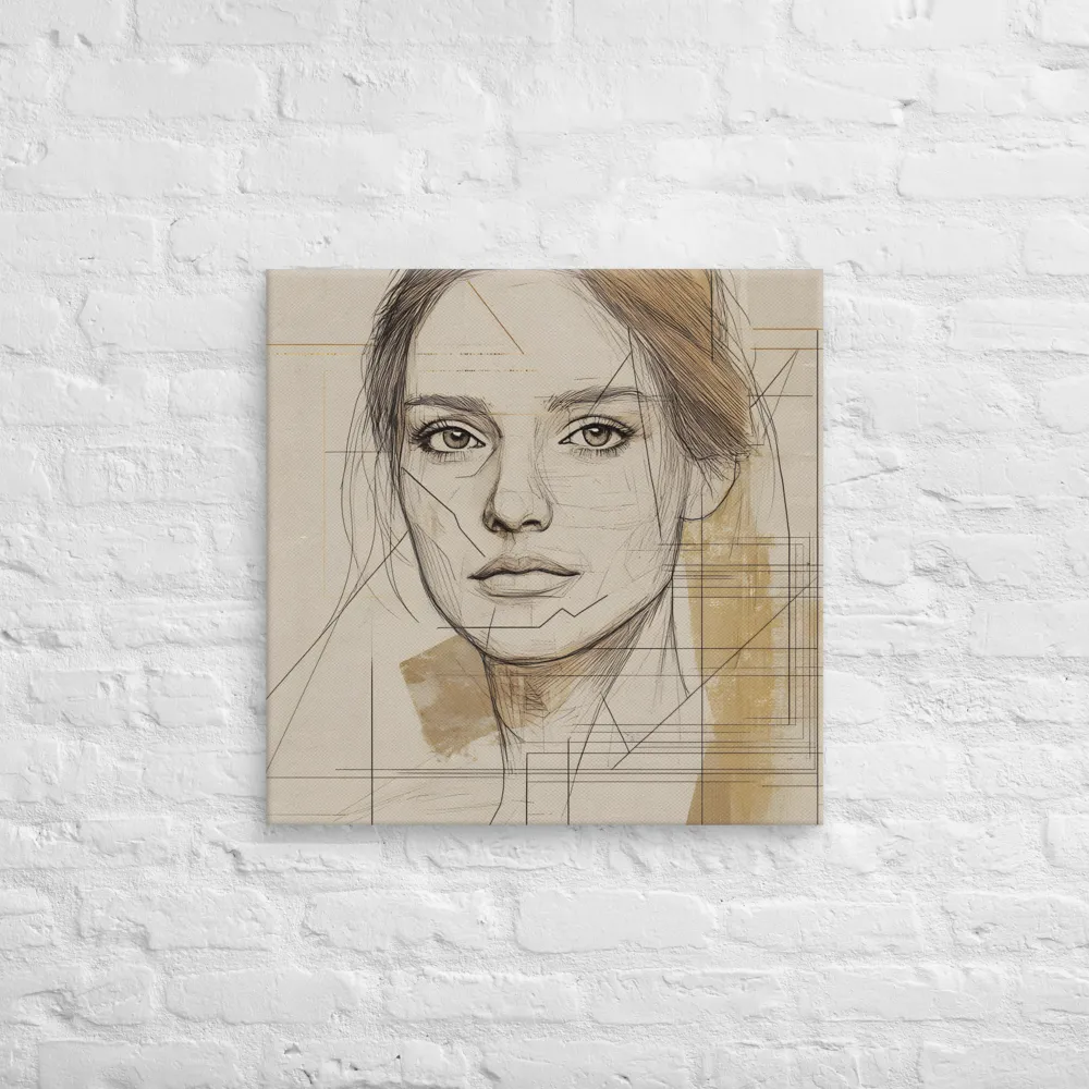 Geometric Elegance: A Modern Portrait | Canvas | 24″×24″
