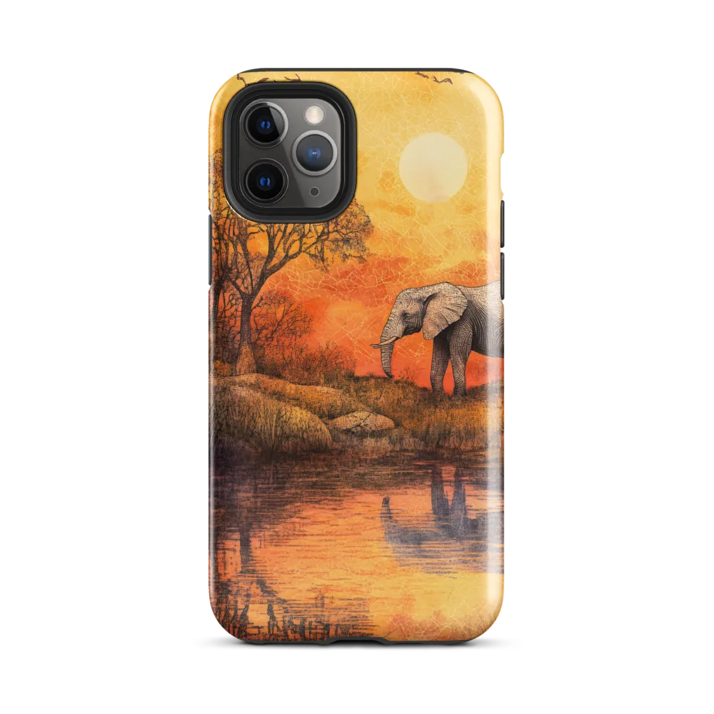 Elephant's Serenity at Dusk