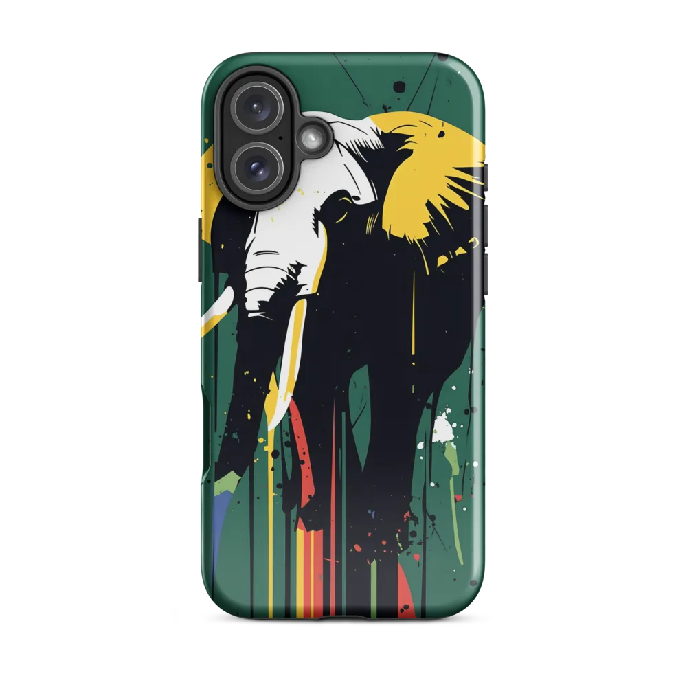 Majestic Minimalism: The Colorful Elephant