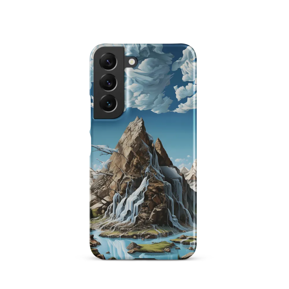 Majestic Cascade: A Mountain Masterpiece | Phone Case |  S22 | Snap Case | Matte