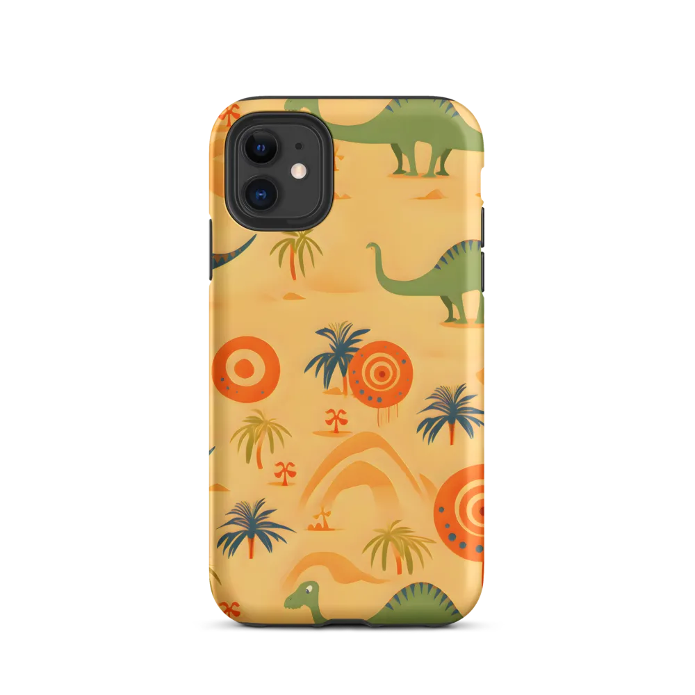 Dinosauria Delight: A Colorful Prehistoric Adventure | Phone Case |  11 | Tough Case | Matte