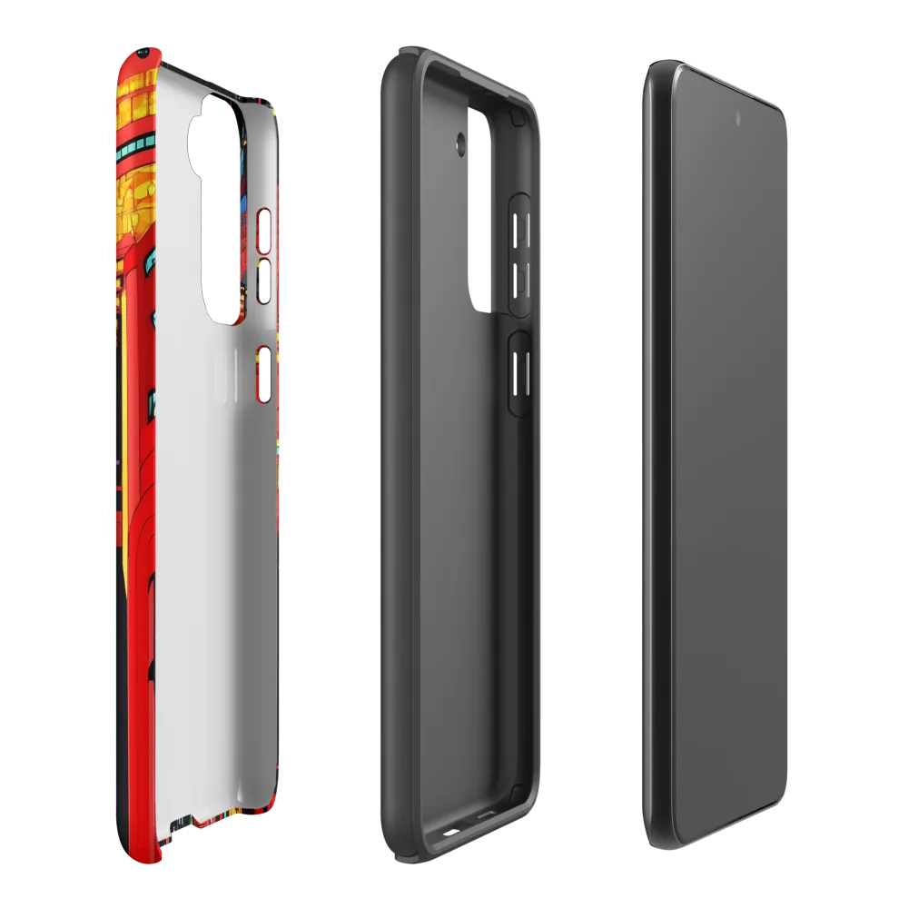 Neon Dreams: A Cyberpunk Cityscape | Phone Case |  S21 Plus | Tough Case | Matte