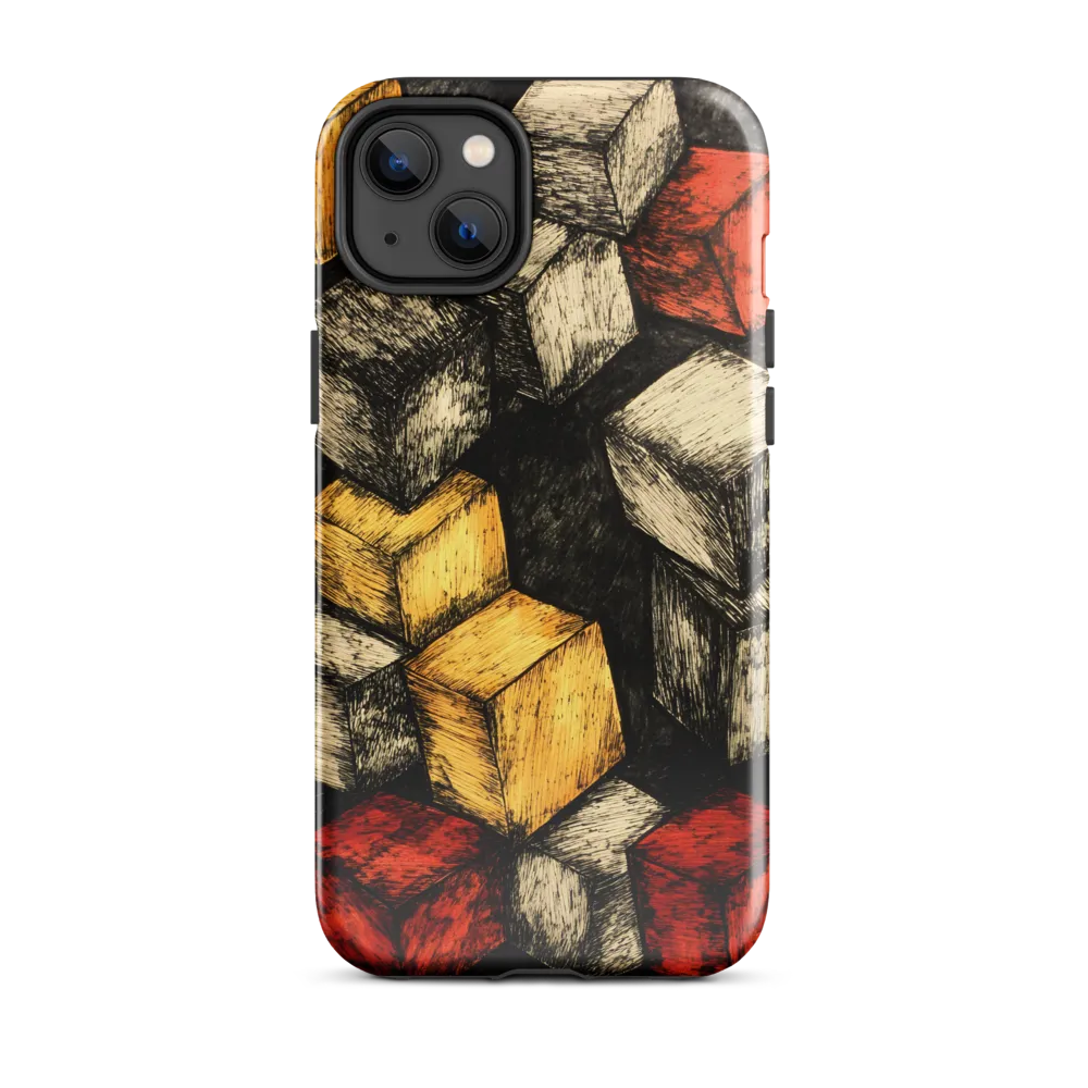 Dynamic Cubes: An Exploration in Color and Form | Phone Case |  14 Plus | Tough Case | Glossy