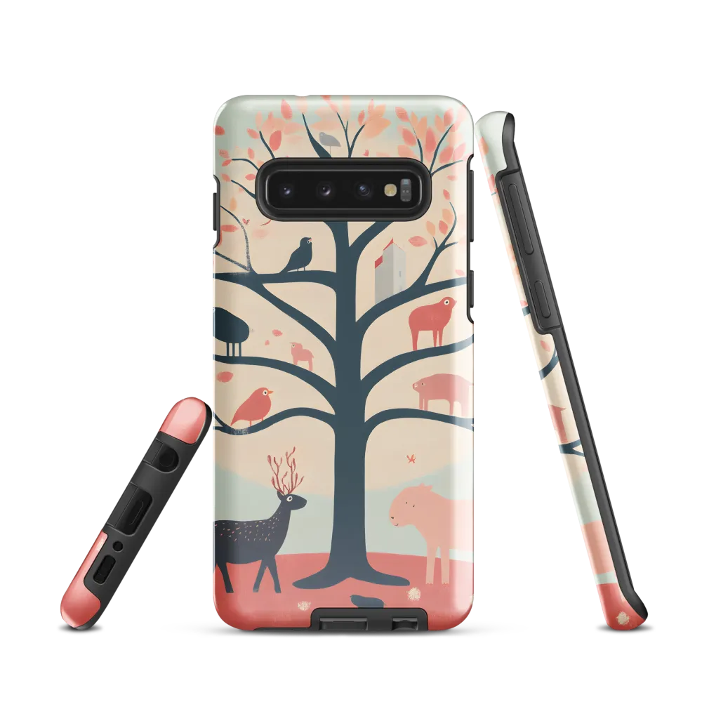 Whimsical Tree with Playful Creatures