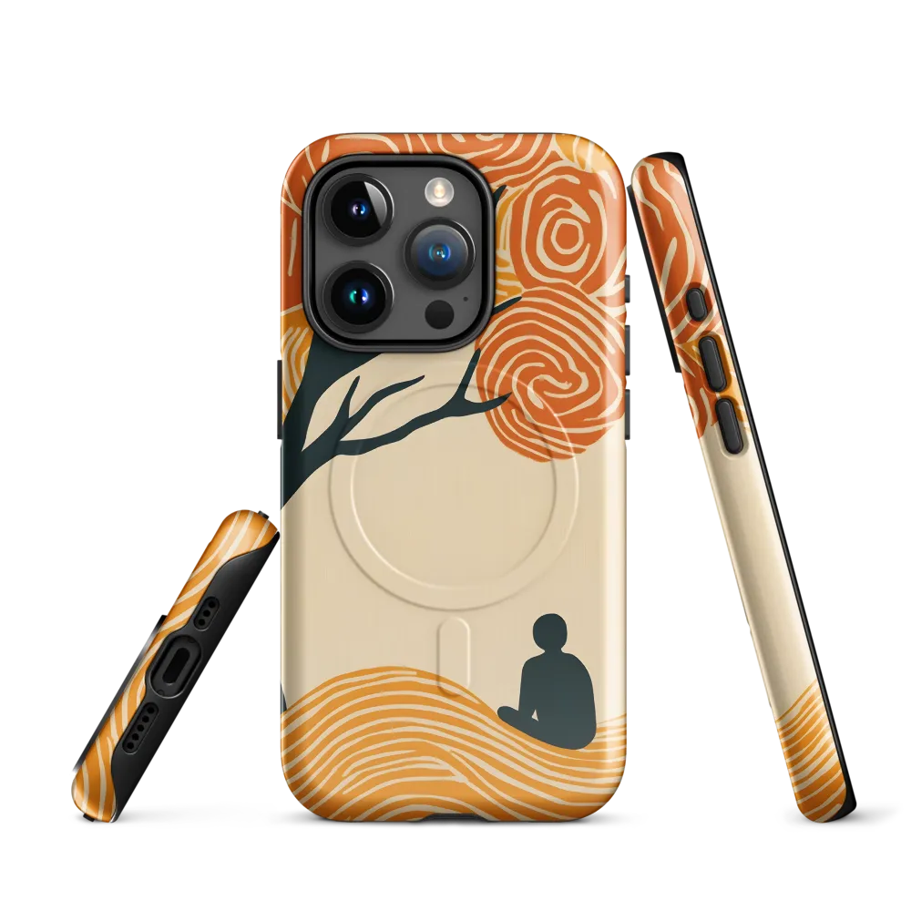 Silent Reflections under Swirling Leaves | Phone Case |  15 Pro | MagSafe® Tough Case | Glossy