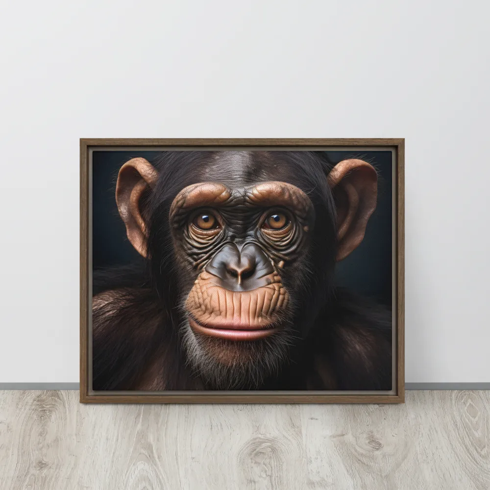 Whispers of Curiosity | Canvas with Brown Frame | 16″×20″