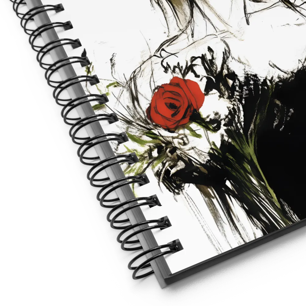 Elegance in Black and Red | Spiral Notebook