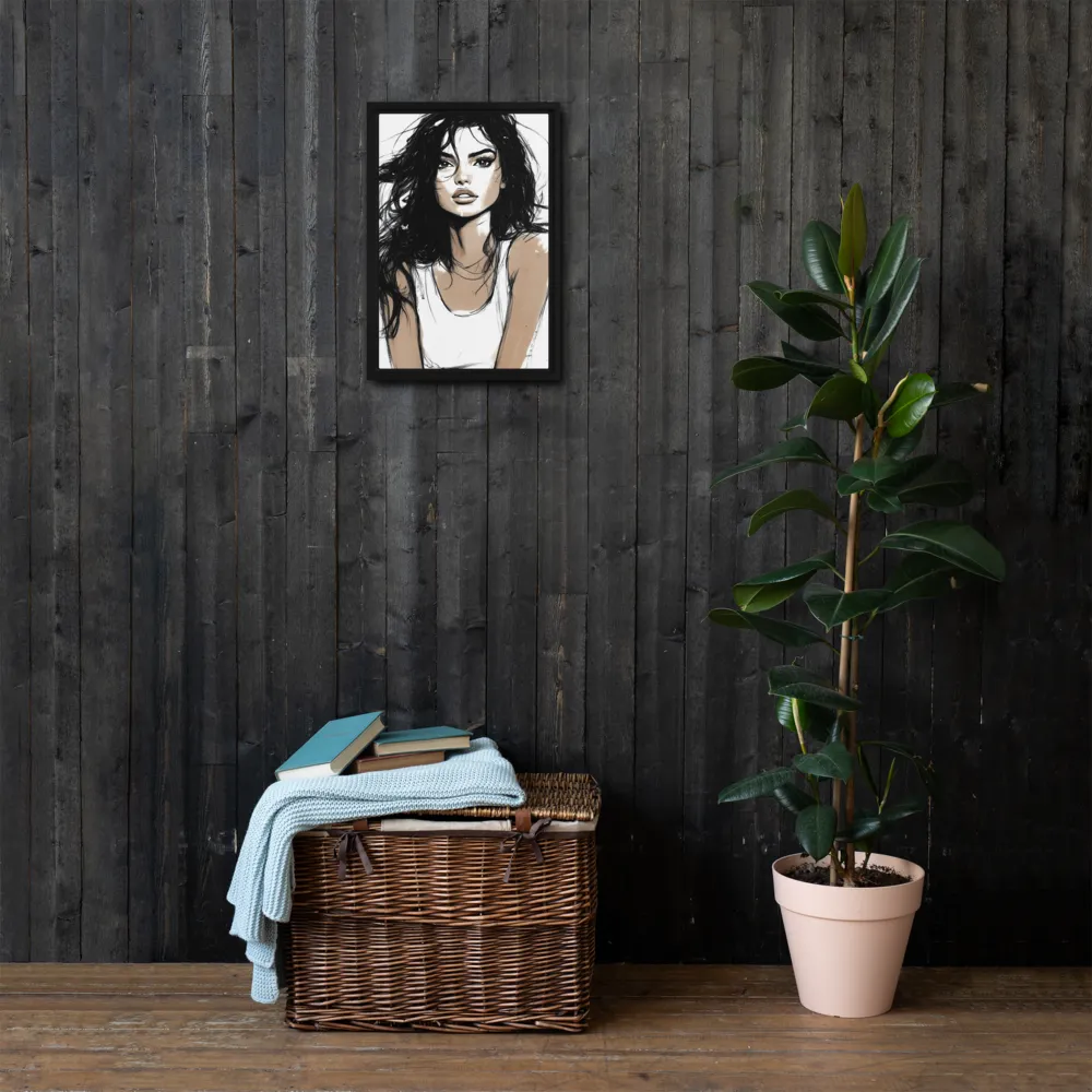 Whispers of Elegance | Canvas with Black Frame | 12″×18″