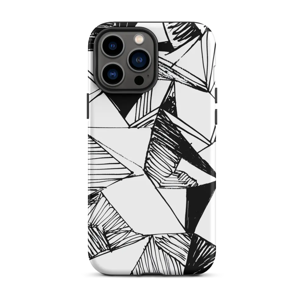 Dynamic Geometry in Ink | Phone Case |  13 Pro Max | Tough Case | Matte