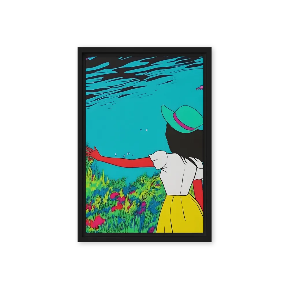 Whimsical Encounter | Canvas with Black Frame | 12″×18″
