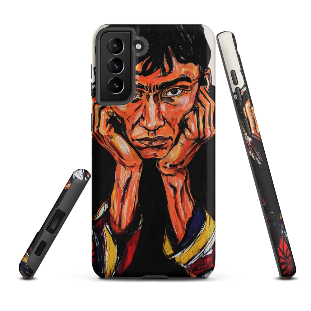 Contemplative Intensity: An Expressionist Portrait