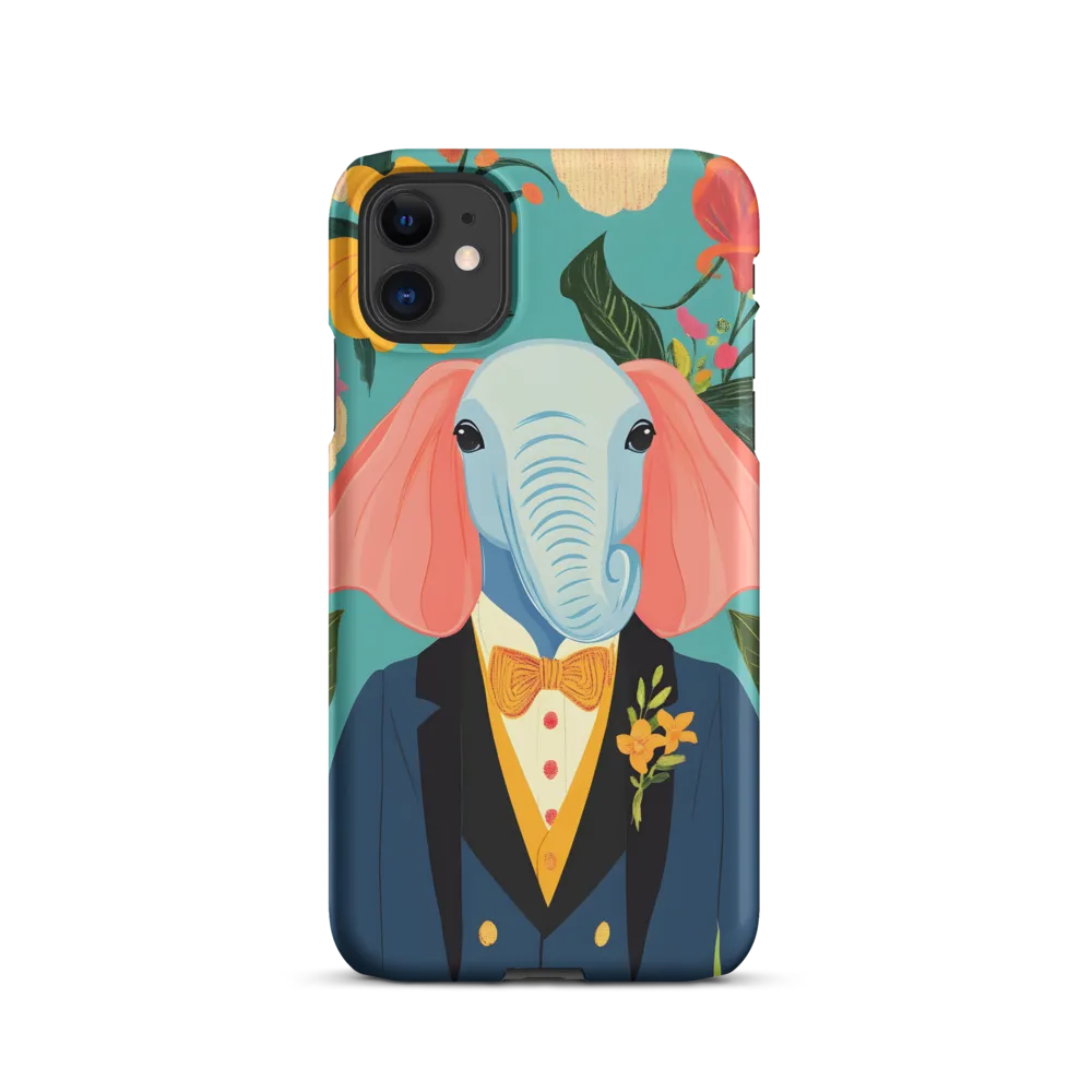 Dapper Elephant in Floral Tailcoat