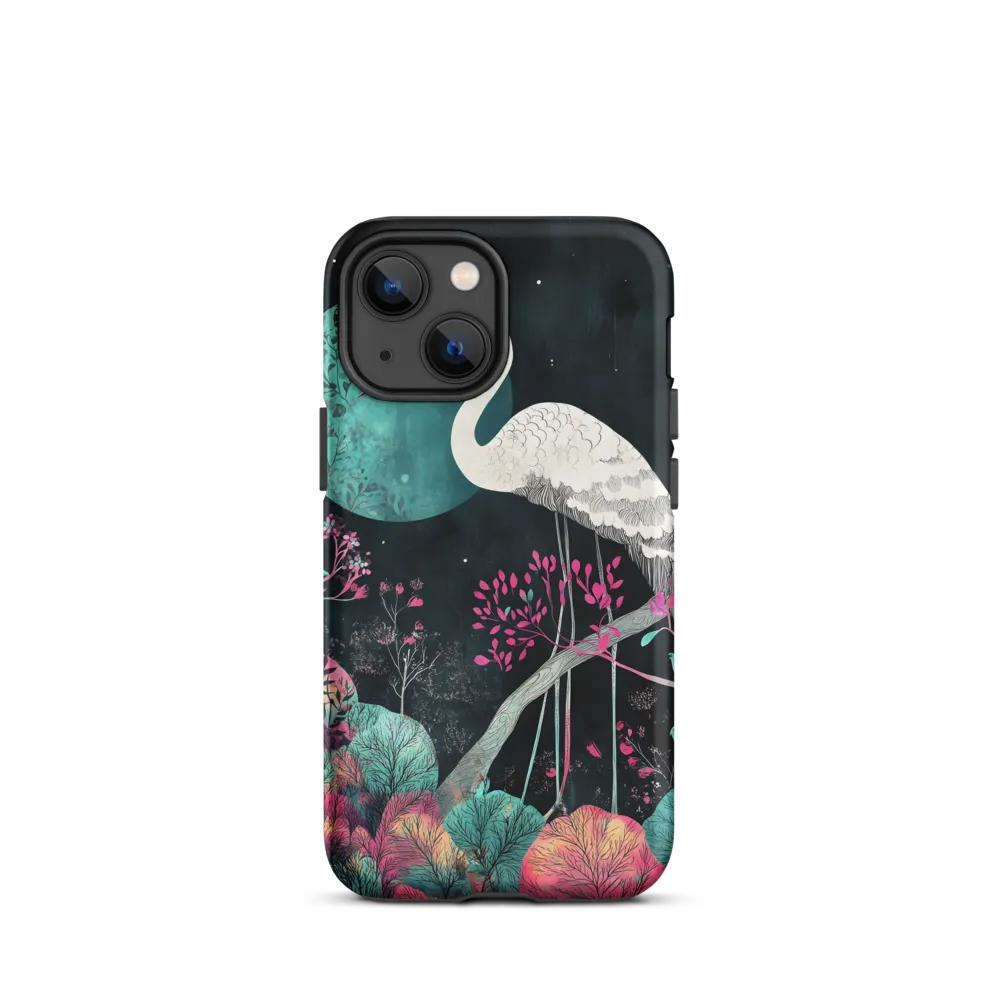 Ethereal Presence: Heron in a Floral Dreamscape