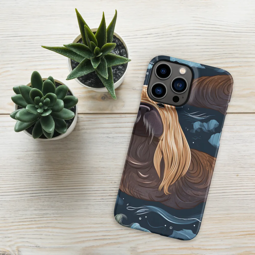 Whimsical Walruses in Deep Blue